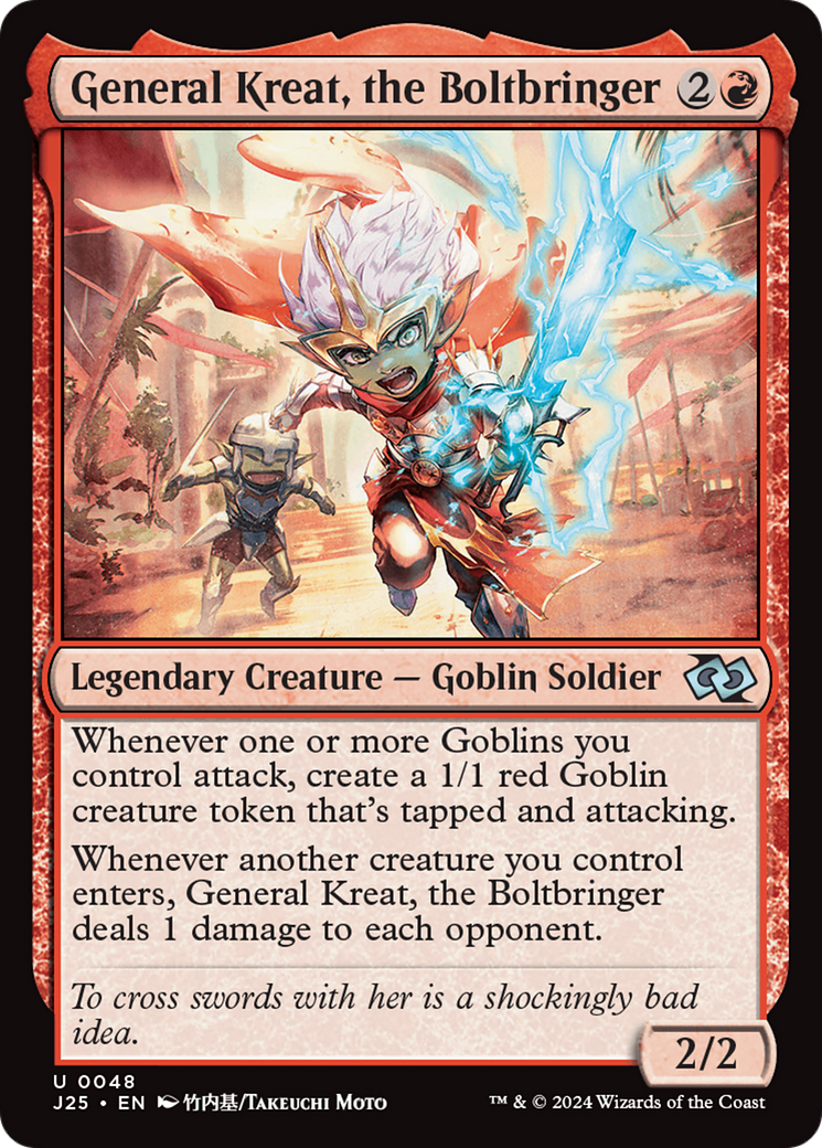 General Kreat, the Boltbringer (J25-048) - Foundations Jumpstart - Premium MTG Single from Wizards of the Coast - Just $7.77! Shop now at Game Crave Tournament Store