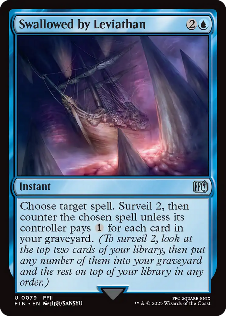 Swallowed by Leviathan (FIN-079) - FINAL FANTASY Foil - Premium MTG Single from Wizards of the Coast - Just $0.09! Shop now at Game Crave Tournament Store