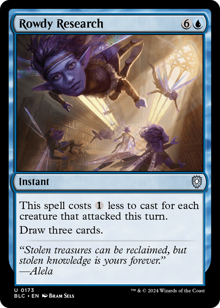 Rowdy Research (BLC-173) - Bloomburrow Commander - Premium MTG Single from Wizards of the Coast - Just $0.25! Shop now at Game Crave Tournament Store