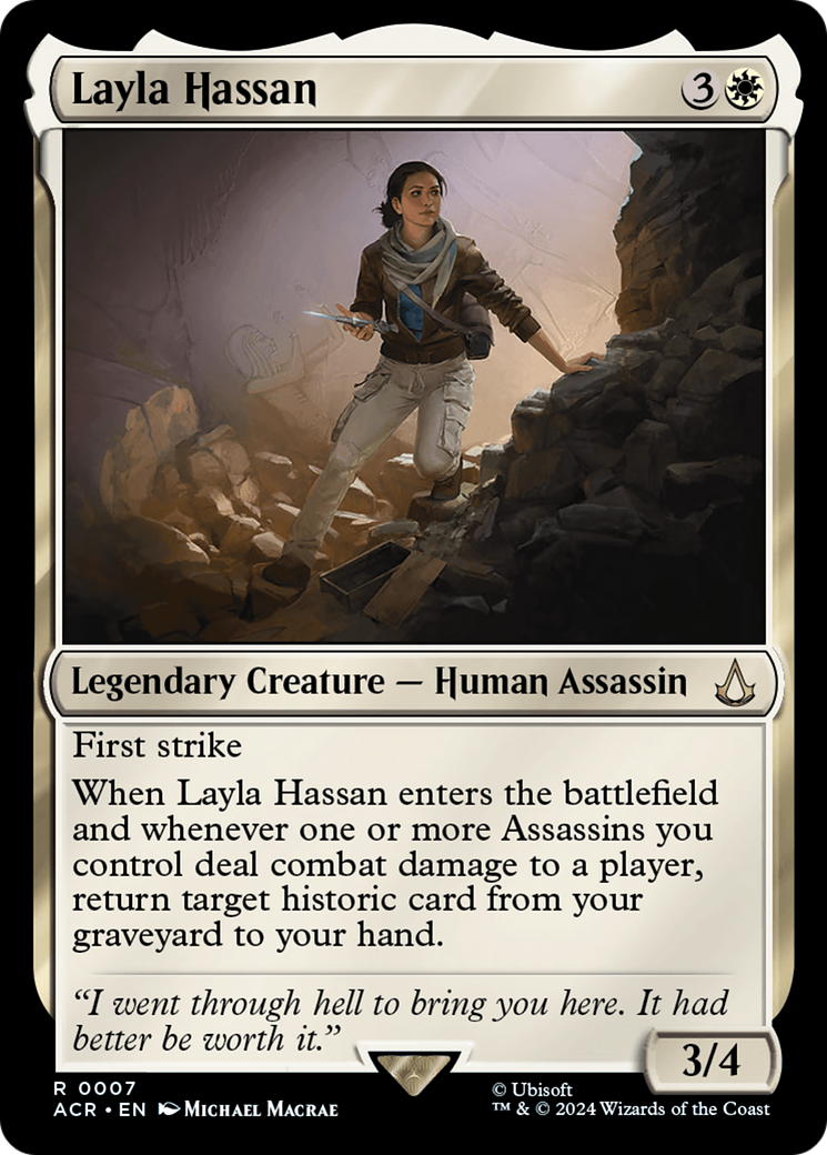 Layla Hassan (ACR-007) - Assassin's Creed Foil - Premium MTG Single from Wizards of the Coast - Just $0.26! Shop now at Game Crave Tournament Store