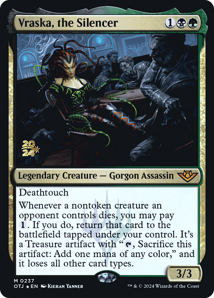 Vraska, the Silencer (POTJ-237S) - Outlaws of Thunder Junction Promos Foil - Premium MTG Single from Wizards of the Coast - Just $4.06! Shop now at Game Crave Tournament Store