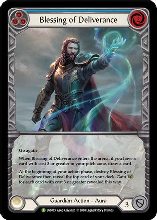 Blessing of Deliverance (Blue) (LGS025) - Flesh and Blood: Promo Cards