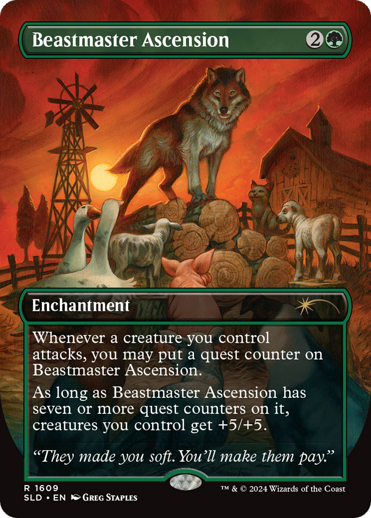 Beastmaster Ascension (SLD-1609) - Secret Lair Drop (Borderless) Foil - Premium MTG Single from Wizards of the Coast - Just $14.16! Shop now at Game Crave Tournament Store