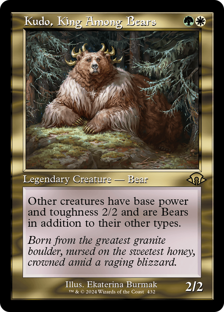 Kudo, King Among Bears (MH3-432) - Modern Horizons 3 - Premium MTG Single from Wizards of the Coast - Just $0.25! Shop now at Game Crave Tournament Store