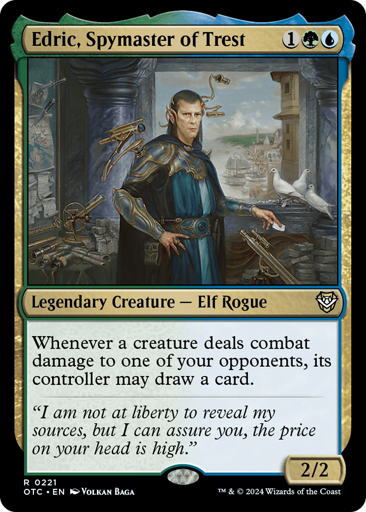 Edric, Spymaster of Trest (OTC-221) - Outlaws of Thunder Junction Commander - Premium MTG Single from Wizards of the Coast - Just $0.25! Shop now at Game Crave Tournament Store