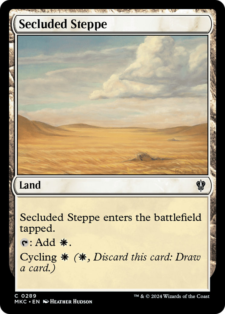 Secluded Steppe (MKC-289) - Murders at Karlov Manor Commander - Premium MTG Single from Wizards of the Coast - Just $0.25! Shop now at Game Crave Tournament Store
