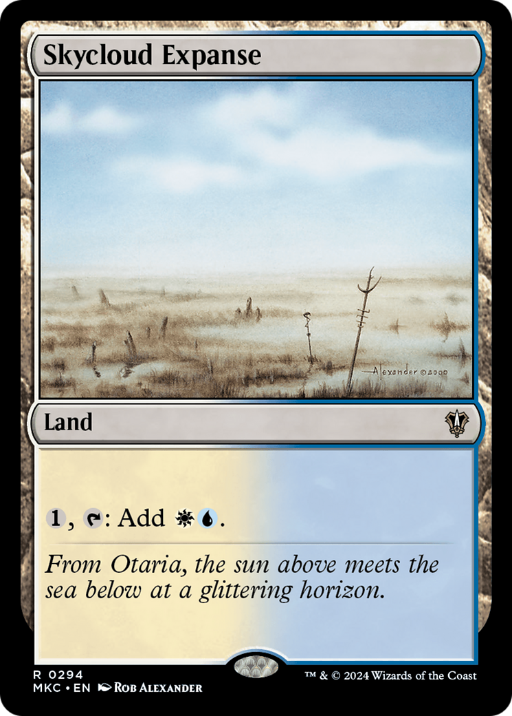 Skycloud Expanse (MKC-294) - Murders at Karlov Manor Commander - Premium MTG Single from Wizards of the Coast - Just $0.25! Shop now at Game Crave Tournament Store