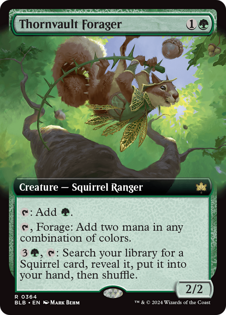 Thornvault Forager (BLB-364) - Bloomburrow: (Extended Art) - Premium MTG Single from Wizards of the Coast - Just $1.19! Shop now at Game Crave Tournament Store