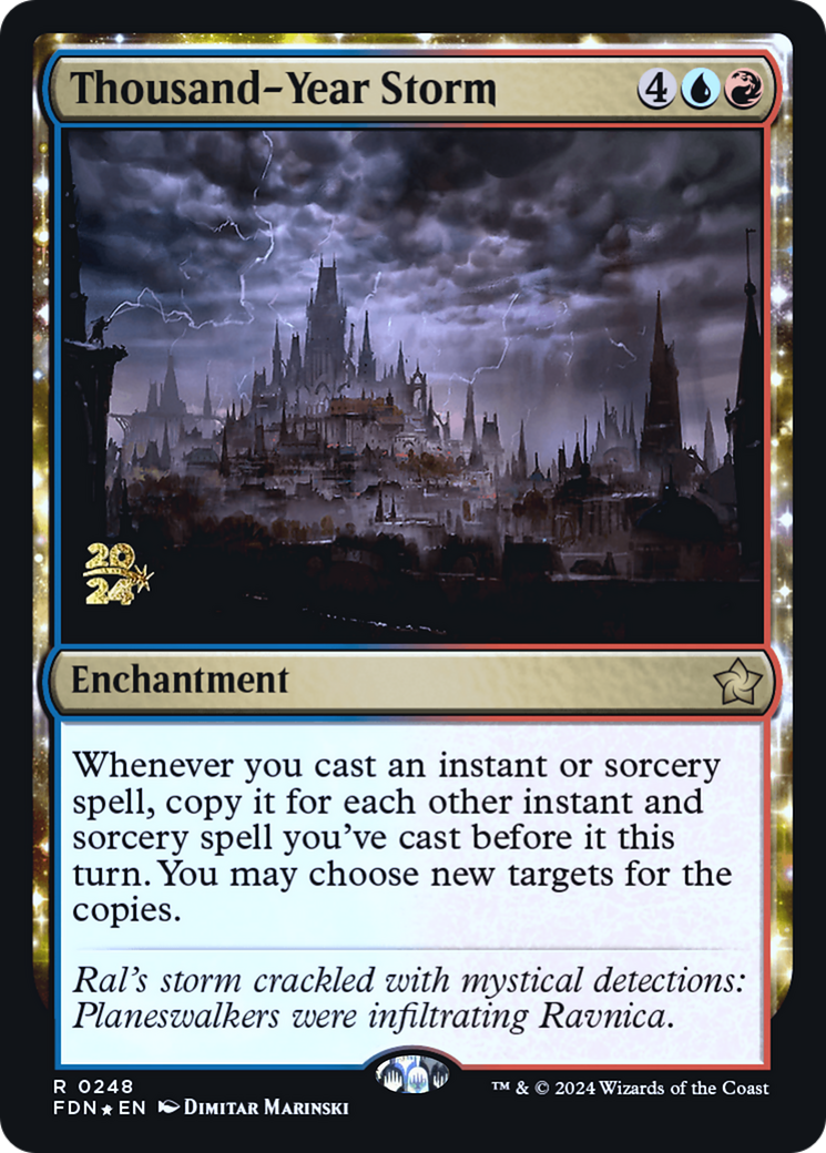 Thousand-Year Storm (PRE-248S) - Foundations Promos: (enchantment) Foil - Premium MTG Single from Wizards of the Coast - Just $0.28! Shop now at Game Crave Tournament Store
