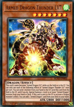 Armed Dragon Thunder LV7 (BLVO-EN002) - Blazing Vortex 1st Edition - Premium Yugioh Single from Konami - Just $1.08! Shop now at Game Crave Tournament Store