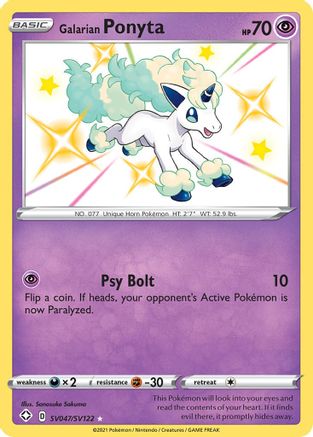 Galarian Ponyta SV047/122 - Shiny Vault Holofoil