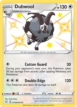 Dubwool SV104/122 - Shiny Vault Holofoil