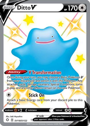Ditto V SV118/122 - Shiny Vault Holofoil