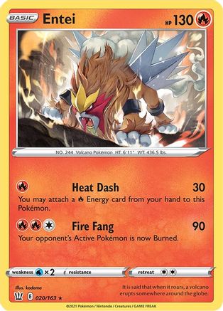 Entei 20/163 - Battle Styles Holofoil