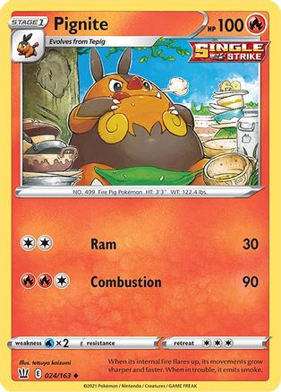 Pignite 24/163 - Battle Styles Reverse Holofoil