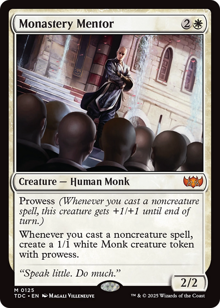 Monastery Mentor (TDC-125) - Tarkir: Dragonstorm Commander - Premium MTG Single from Wizards of the Coast - Just $0.23! Shop now at Game Crave Tournament Store