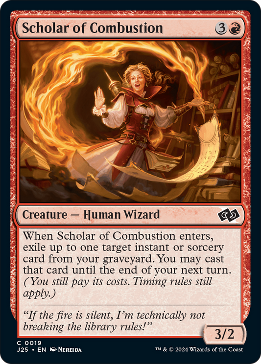 Scholar of Combustion (J25-019) - Foundations Jumpstart - Premium MTG Single from Wizards of the Coast - Just $0.25! Shop now at Game Crave Tournament Store