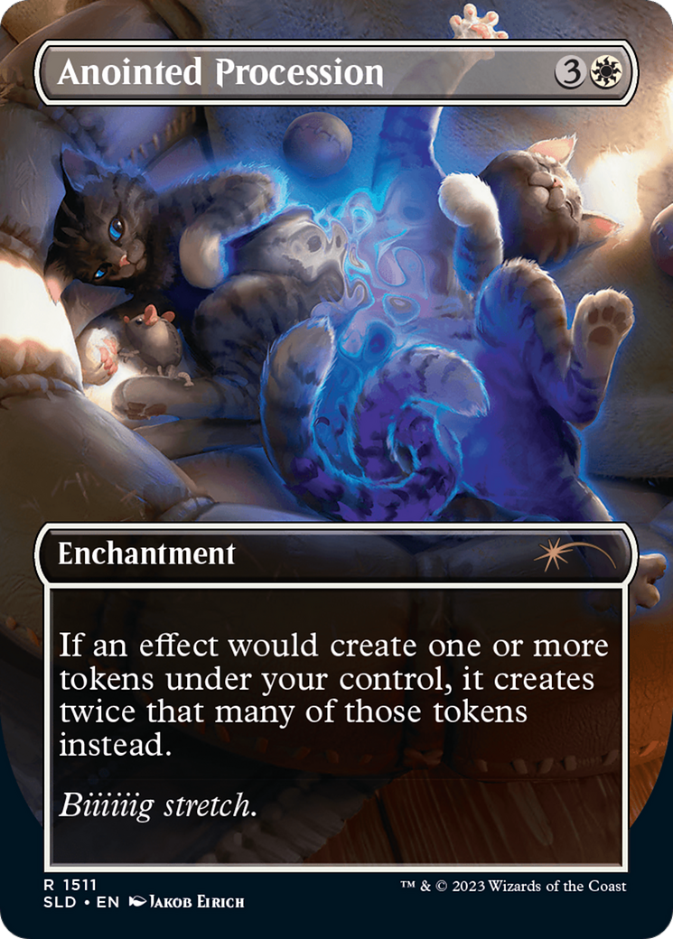 Anointed Procession // Anointed Procession (SLD-1511) - Secret Lair Drop (Borderless) Foil - Premium MTG Single from Wizards of the Coast - Just $66.42! Shop now at Game Crave Tournament Store