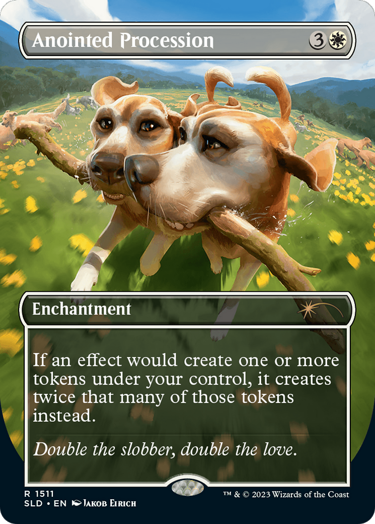 Anointed Procession // Anointed Procession (SLD-1511) - Secret Lair Drop (Borderless) Foil - Premium MTG Single from Wizards of the Coast - Just $66.42! Shop now at Game Crave Tournament Store