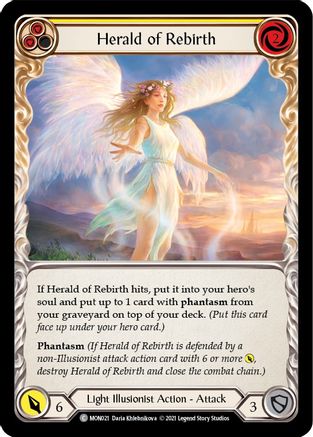 Herald of Rebirth (Yellow) (MON021) - Monarch Unlimited Edition Rainbow Foil