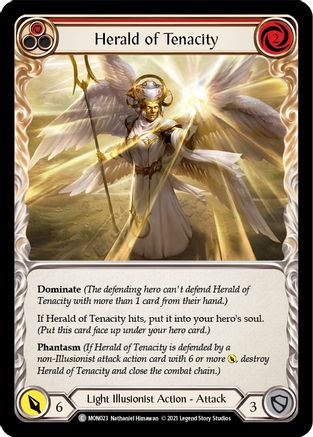 Herald of Tenacity (Red) (MON023) - Monarch Unlimited Edition Rainbow Foil