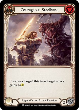 Courageous Steelhand (Red) (MON057) - Monarch Unlimited Edition