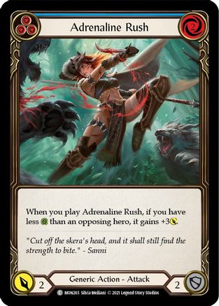 Adrenaline Rush (Blue) (MON265) - Monarch Unlimited Edition Rainbow Foil
