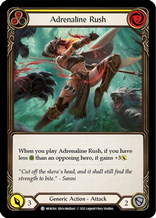 Adrenaline Rush (Yellow) (MON264) - Monarch Unlimited Edition Rainbow Foil