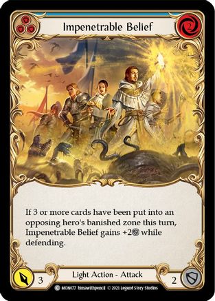 Impenetrable Belief (Blue) (MON077) - Monarch Unlimited Edition Rainbow Foil