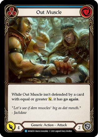 Out Muscle (Blue) (MON250) - Monarch 1st Edition Rainbow Foil
