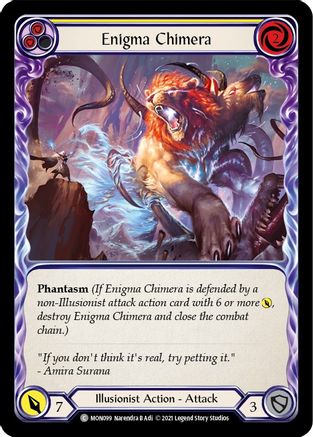 Enigma Chimera (Yellow) (MON099) - Monarch Unlimited Edition Rainbow Foil