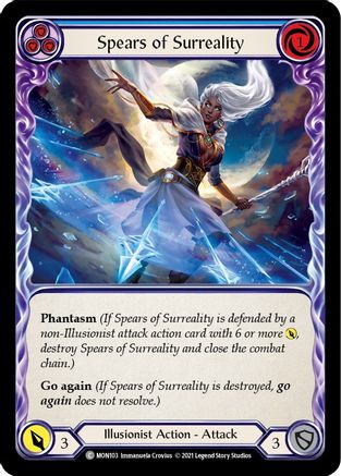 Spears of Surreality (Blue) (MON103) - Monarch 1st Edition Rainbow Foil