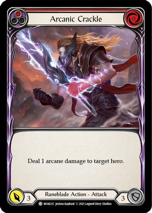 Arcanic Crackle (Red) (MON235) - Monarch 1st Edition