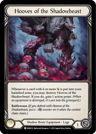 Hooves of the Shadowbeast (MON122) - Monarch 1st Edition Cold Foil