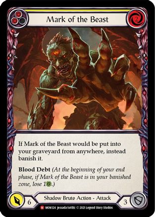 Mark of the Beast (MON124) - Monarch Unlimited Edition Rainbow Foil