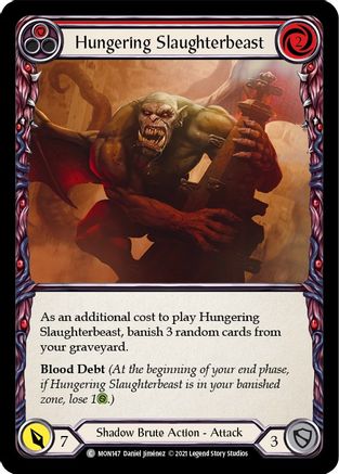 Hungering Slaughterbeast (Red) (MON147) - Monarch 1st Edition