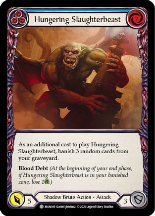 Hungering Slaughterbeast (Blue) (MON149) - Monarch 1st Edition