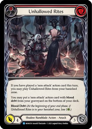Unhallowed Rites (Red) (MON159) - Monarch 1st Edition