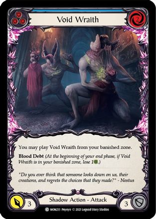 Void Wraith (Blue) (MON211) - Monarch Unlimited Edition Rainbow Foil