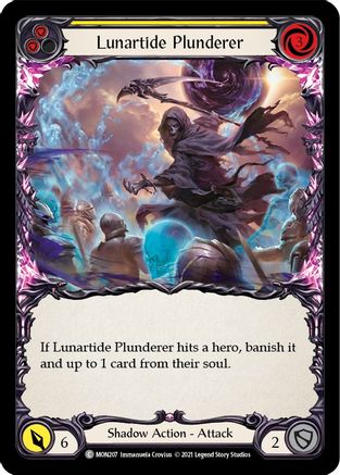Lunartide Plunderer (Yellow) (MON207) - Monarch 1st Edition Rainbow Foil