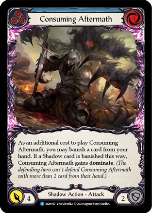 Consuming Aftermath (Blue) (MON197) - Monarch Unlimited Edition Rainbow Foil
