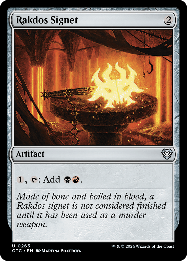 Rakdos Signet (OTC-265) - Outlaws of Thunder Junction Commander - Premium MTG Single from Wizards of the Coast - Just $1.02! Shop now at Game Crave Tournament Store