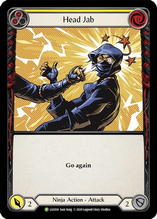 Head Jab (Yellow) (LGS018) - Flesh and Blood: Promo Cards Rainbow Foil