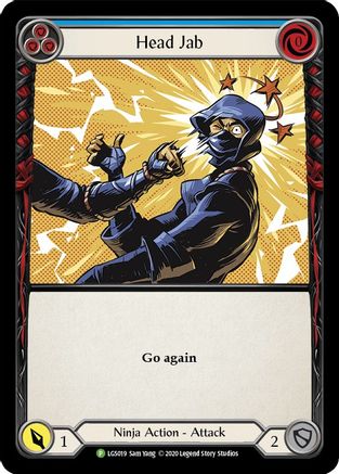 Head Jab (Blue) (LGS019) - Flesh and Blood: Promo Cards Rainbow Foil