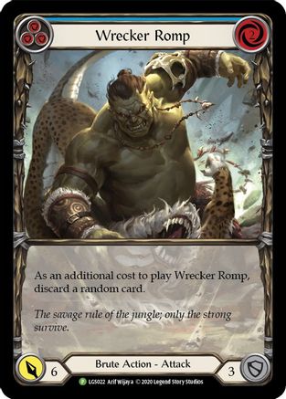 Wrecker Romp (Blue) - LGS022 (LGS022) - Flesh and Blood: Promo Cards Rainbow Foil