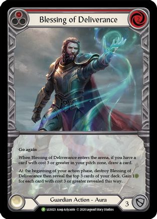 Blessing of Deliverance (Red) - LGS023 (LGS023) - Flesh and Blood: Promo Cards Rainbow Foil