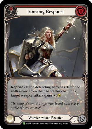 Ironsong Response (Red) - LGS029 (LGS029) - Flesh and Blood: Promo Cards Rainbow Foil
