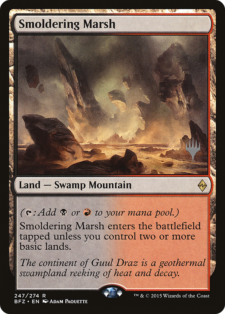 Smoldering Marsh (PBFZ-247P) - Battle for Zendikar Promos