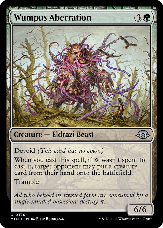Wumpus Aberration (MH3-176) - Modern Horizons 3: (devoid) - Premium MTG Single from Wizards of the Coast - Just $0.25! Shop now at Game Crave Tournament Store