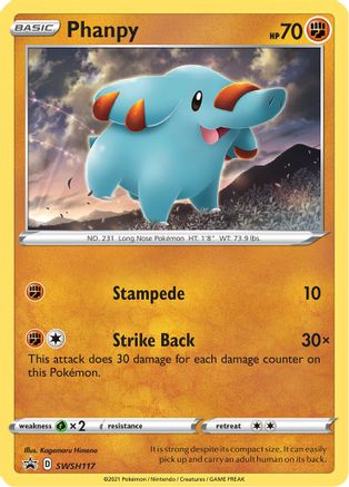 Phanpy SWSH117/307 - SWSH Black Star Promos Holofoil